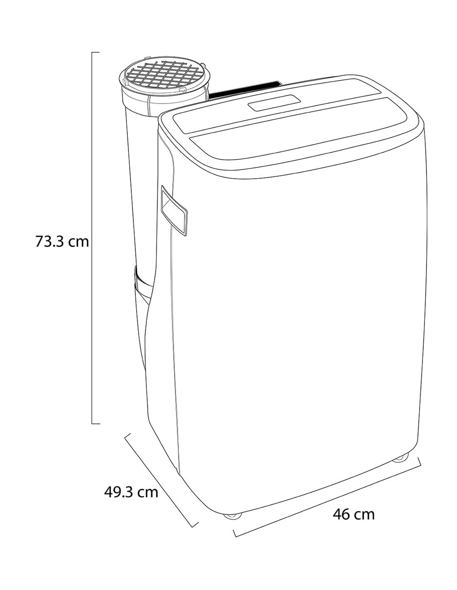 Aire acondicionado portátil Lg frío 14000 BTU LP1419IVSM 110-220 V