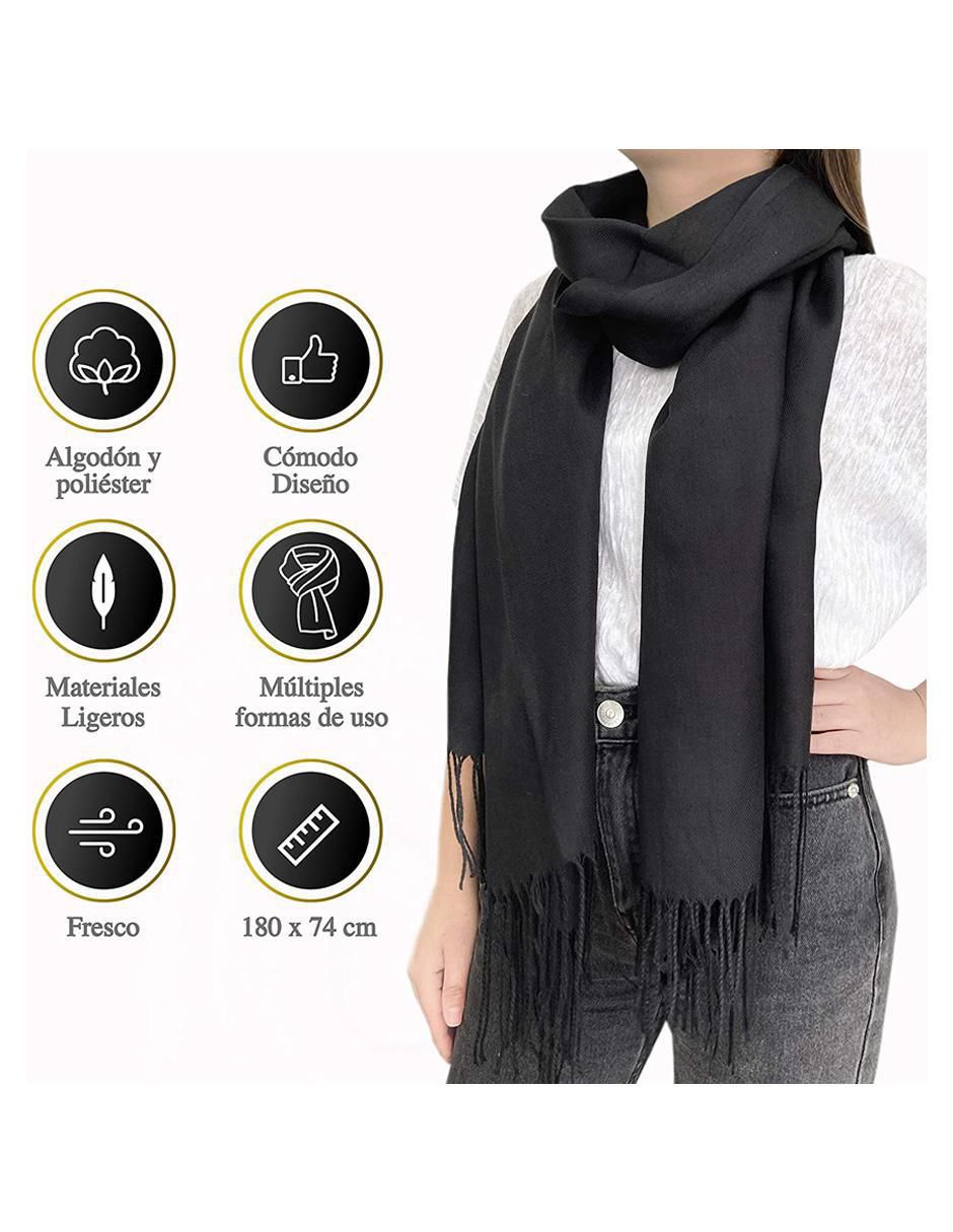 Pashmina de algodón para mujer