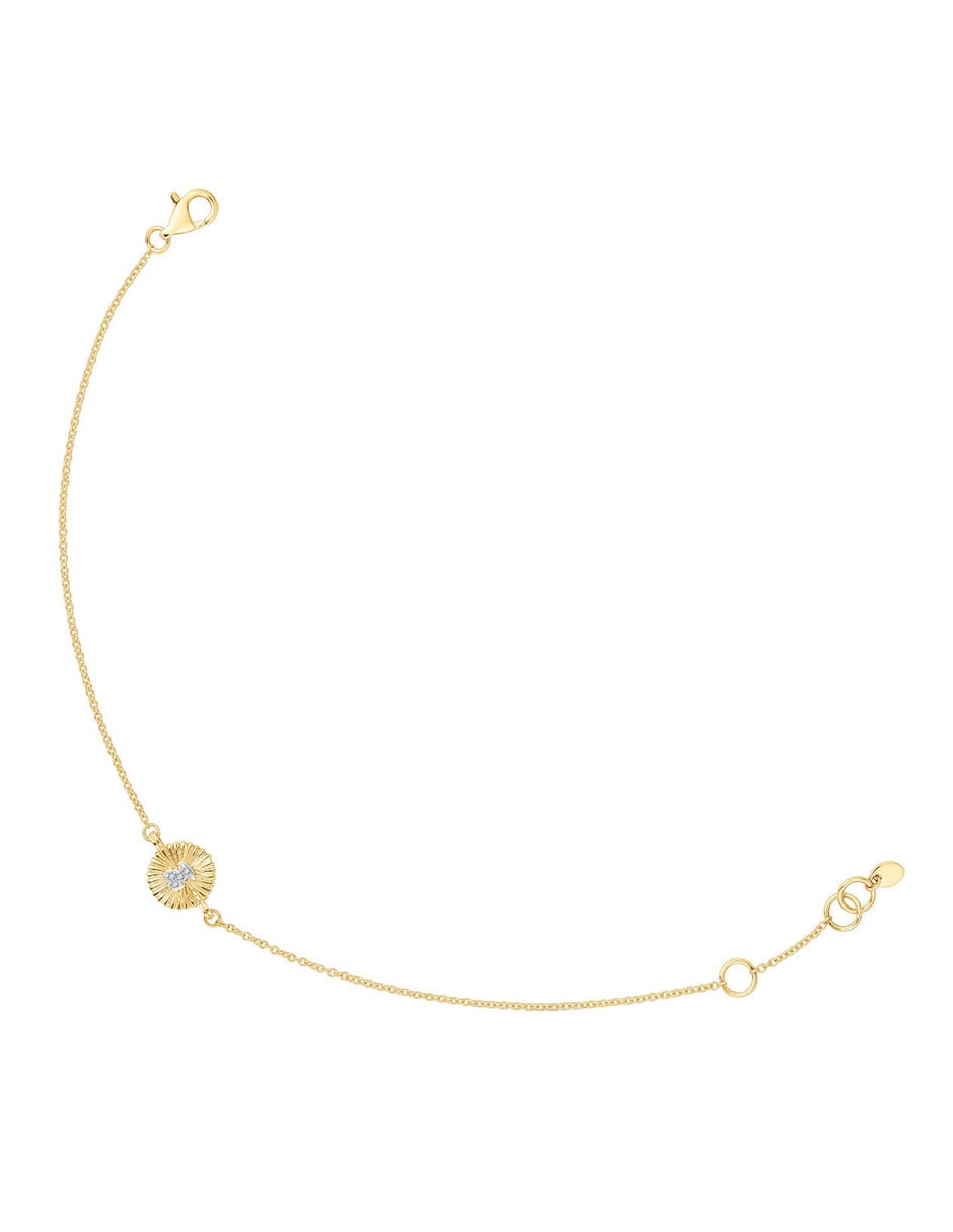 Pulsera de oro 18 k Iris Motif con acabado liso 2