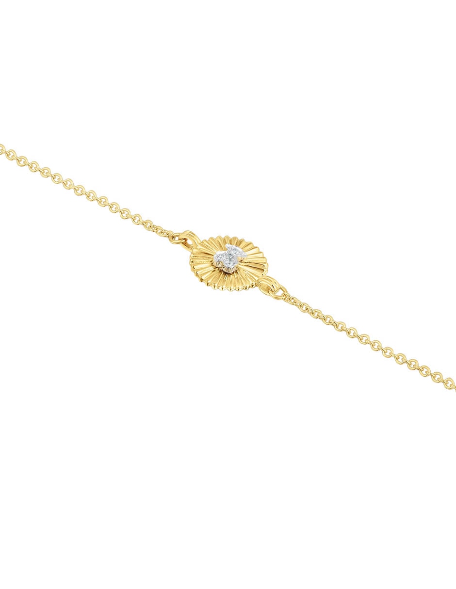Pulsera de oro 18 k Iris Motif con acabado liso 3