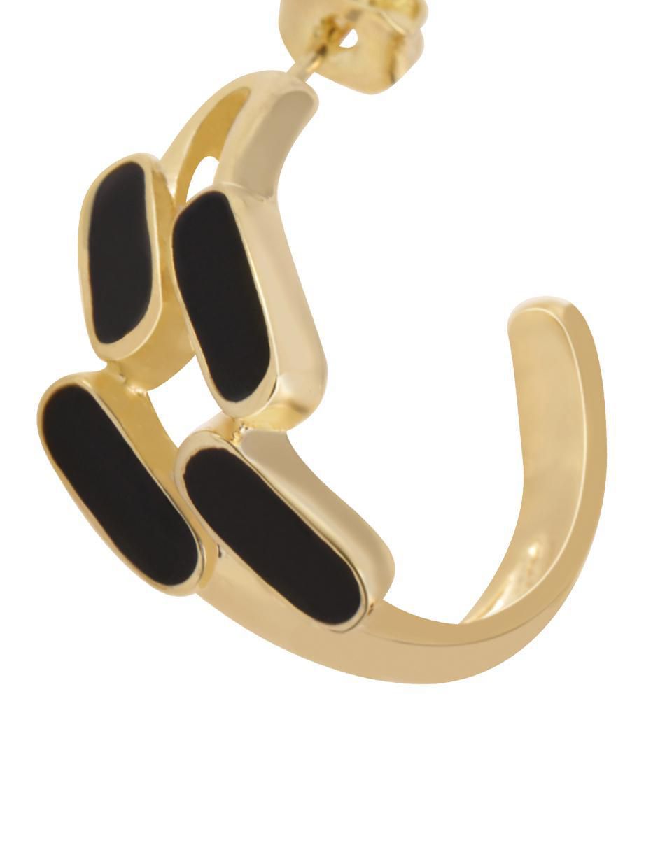 Aretes de aro 18 K con acabado pulido 2