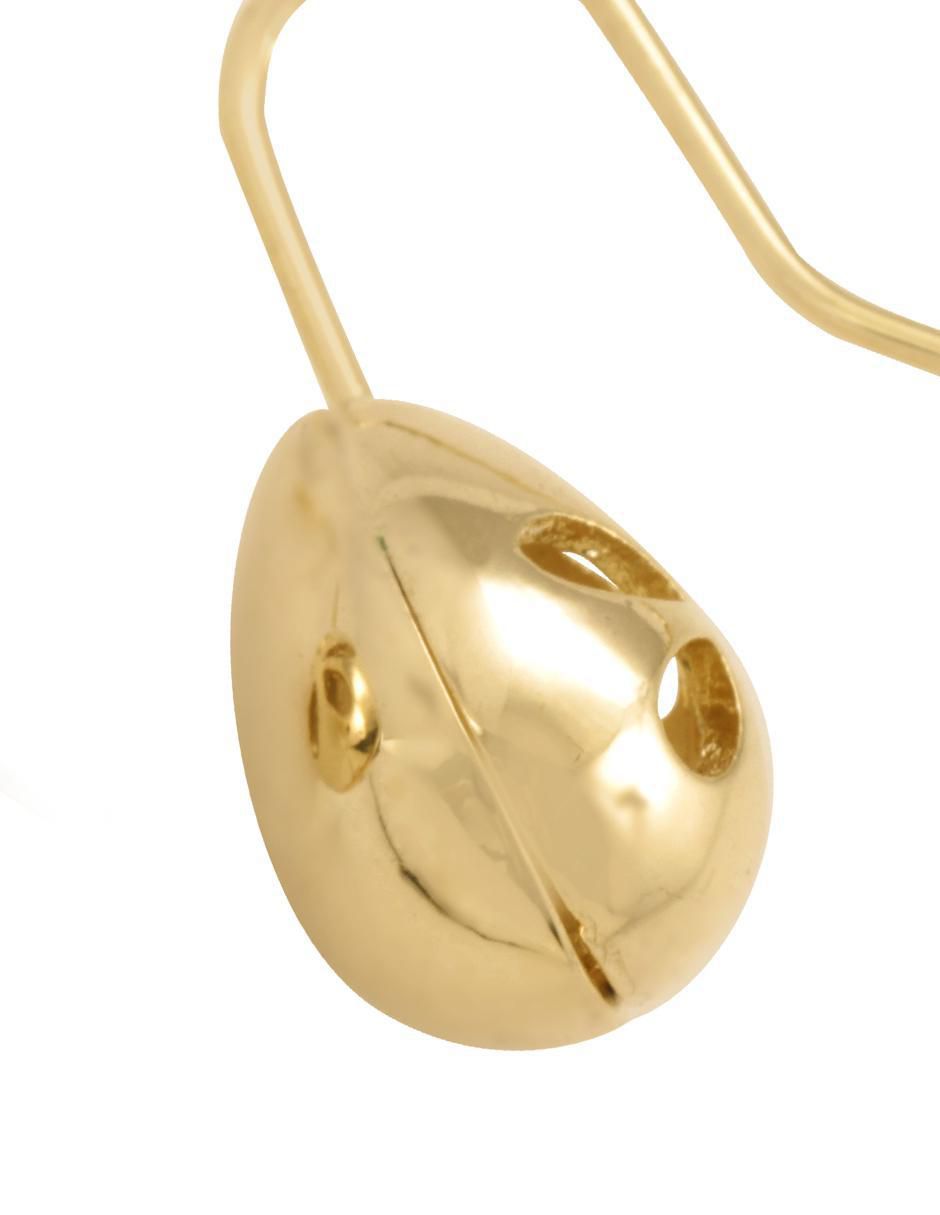 Aretes de gota 18 K con acabado pulido 2