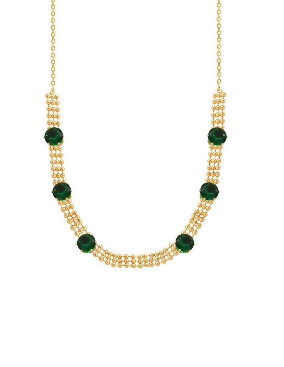 Collar con acabado baño de oro 18 K