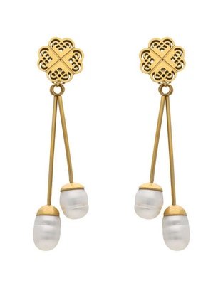 Aretes de trébol con acabado brillante 1