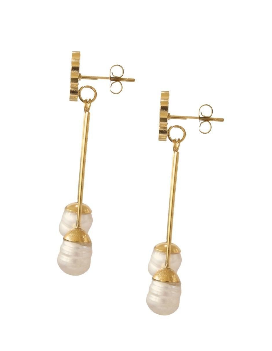 Aretes de trébol con acabado brillante 5