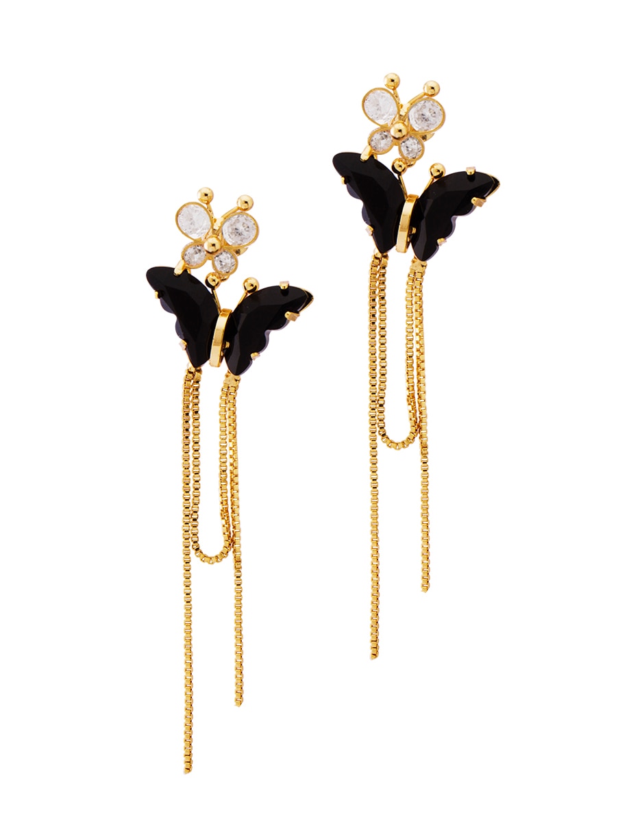 Aretes de mariposa con acabado pulido