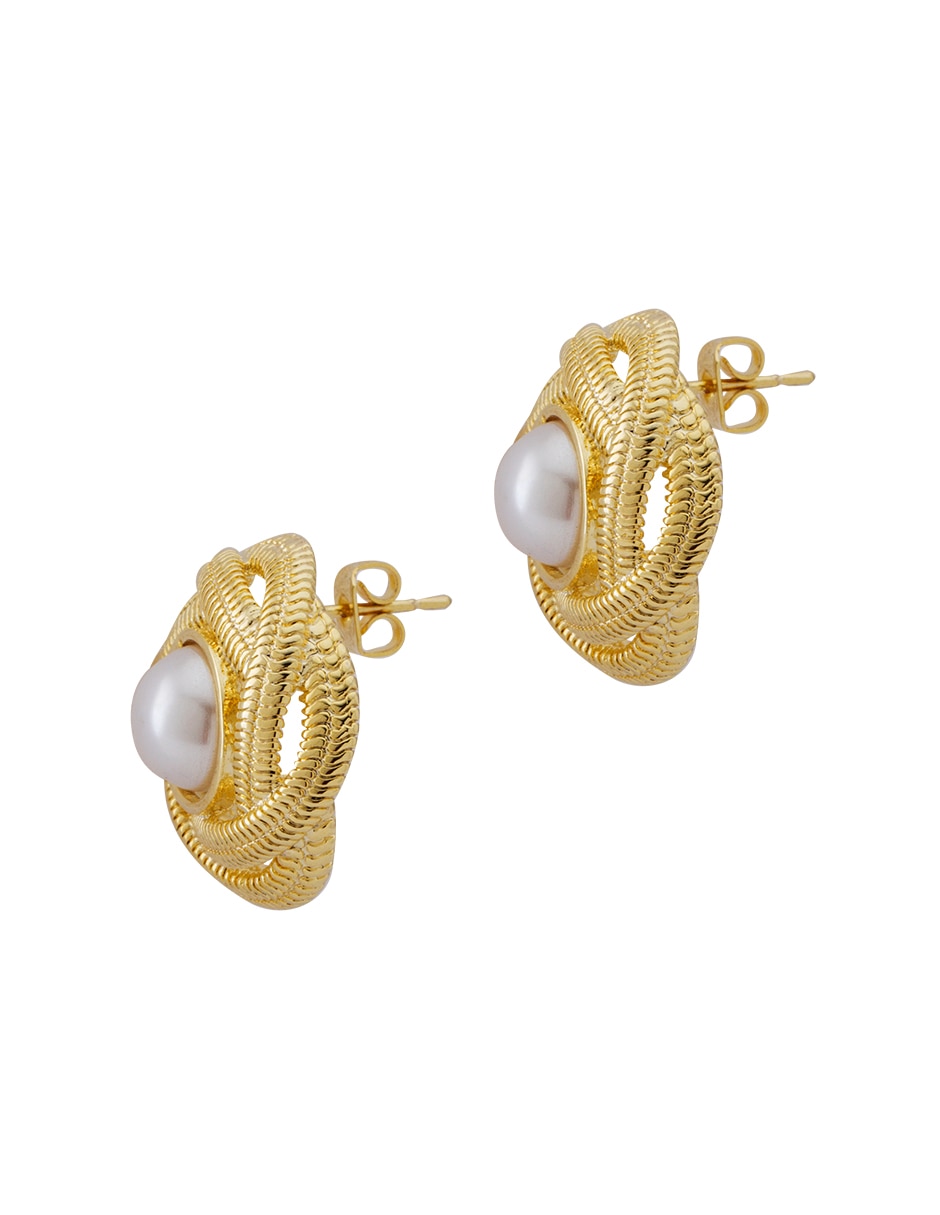Aretes redondos con acabado texturizado 2