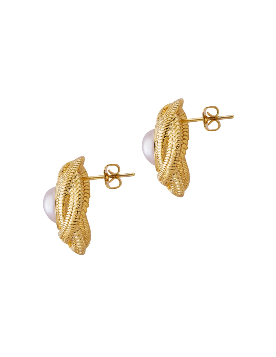 Aretes redondos con acabado texturizado 3