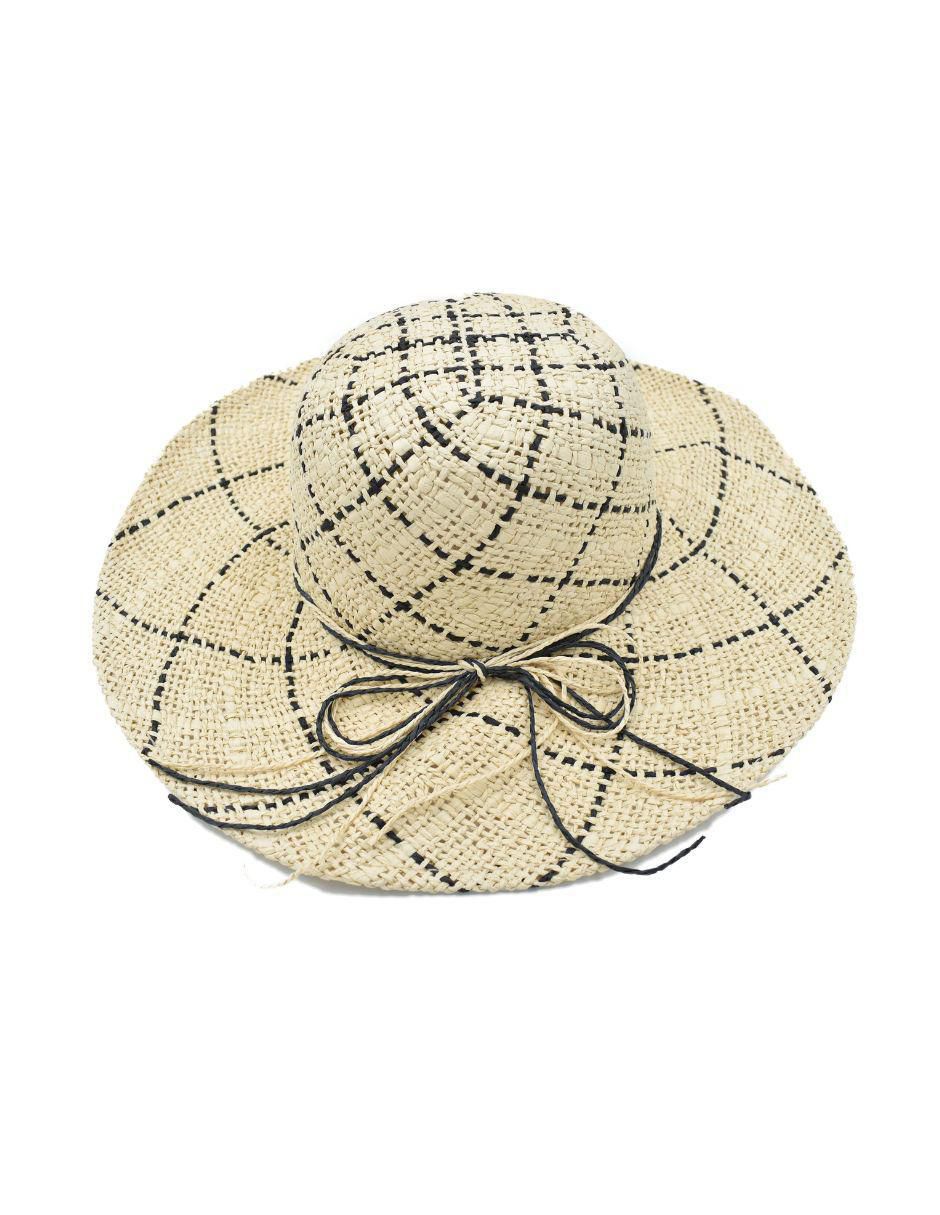 Sombrero ala ancha estampado líneas Sombrero ala ancha estampado líneas