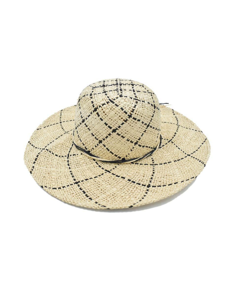 Sombrero ala ancha estampado líneas 3