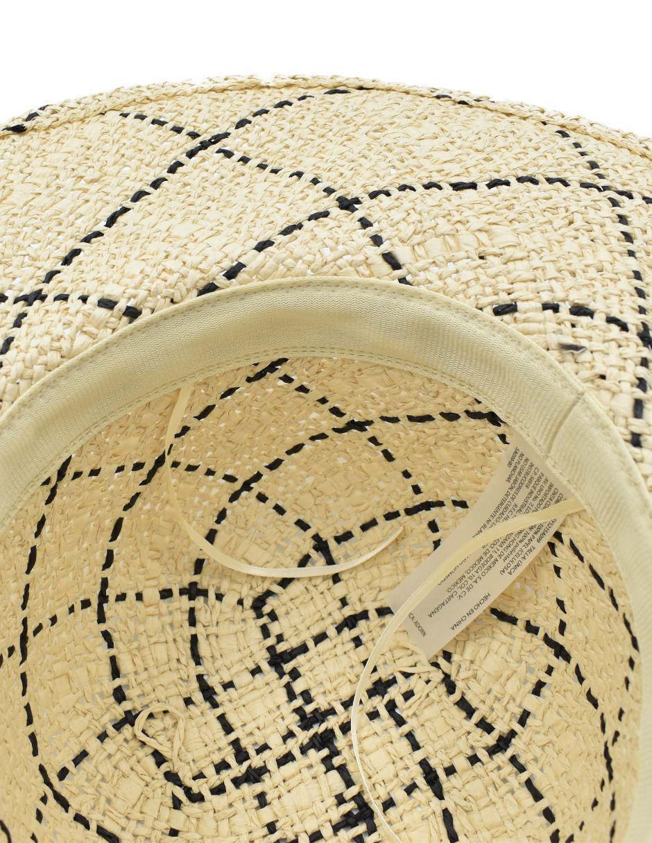Sombrero ala ancha estampado líneas 2