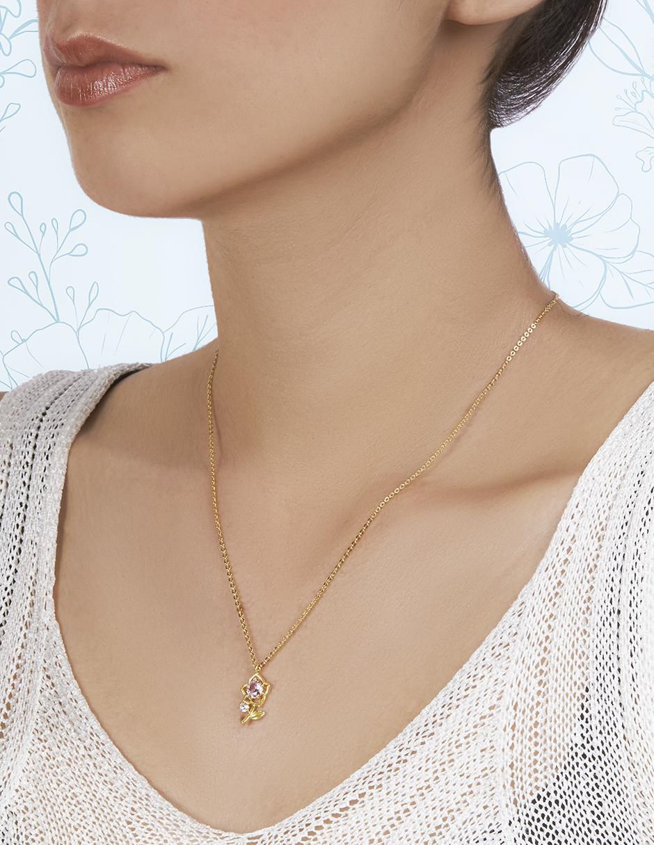 Collar flor 18 K 3
