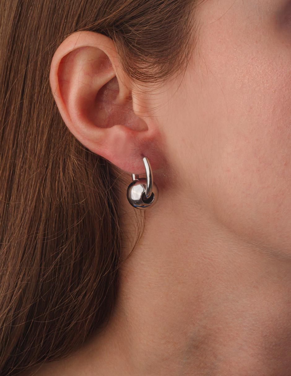 Aretes de aro con acabado liso 2