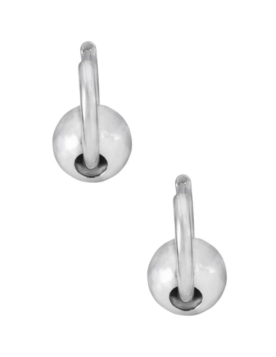 Aretes de aro con acabado liso 3
