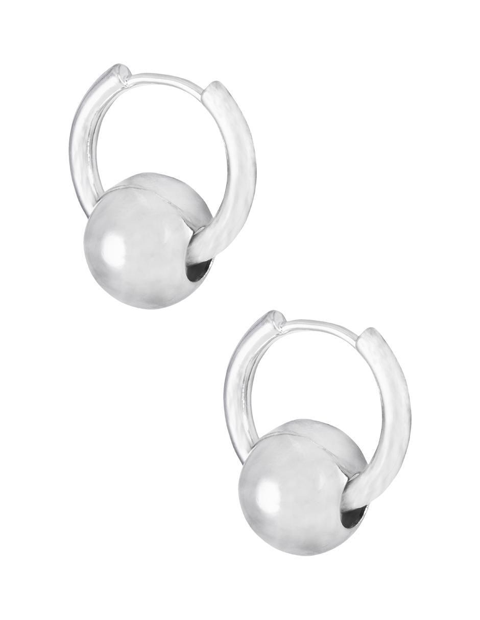 Aretes de aro con acabado liso 4