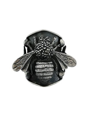 Anillo de abeja P 925 de plata pulido