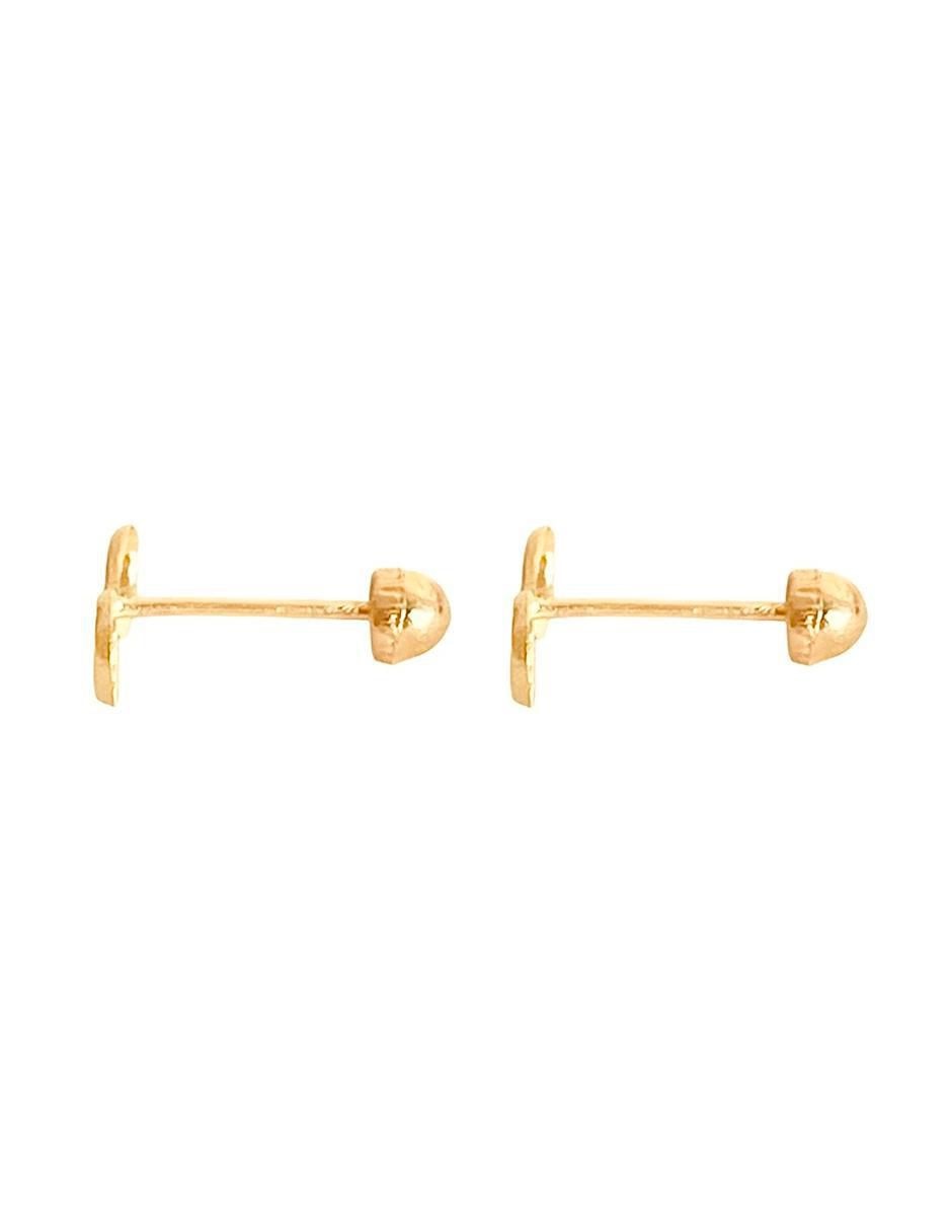 Broqueles de infinito de oro con acabado brillante 4