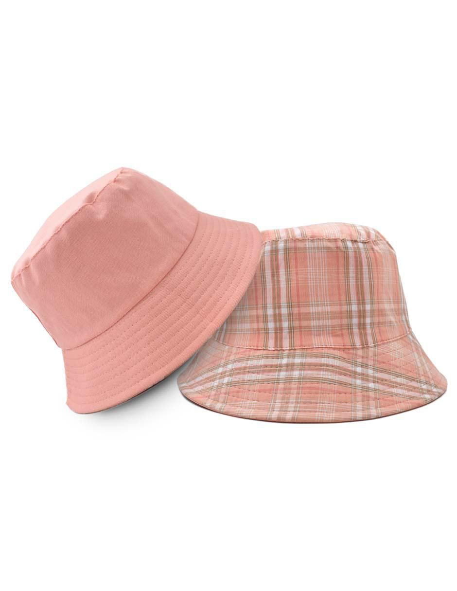 Sombrero bucket estampado a cuadros 3