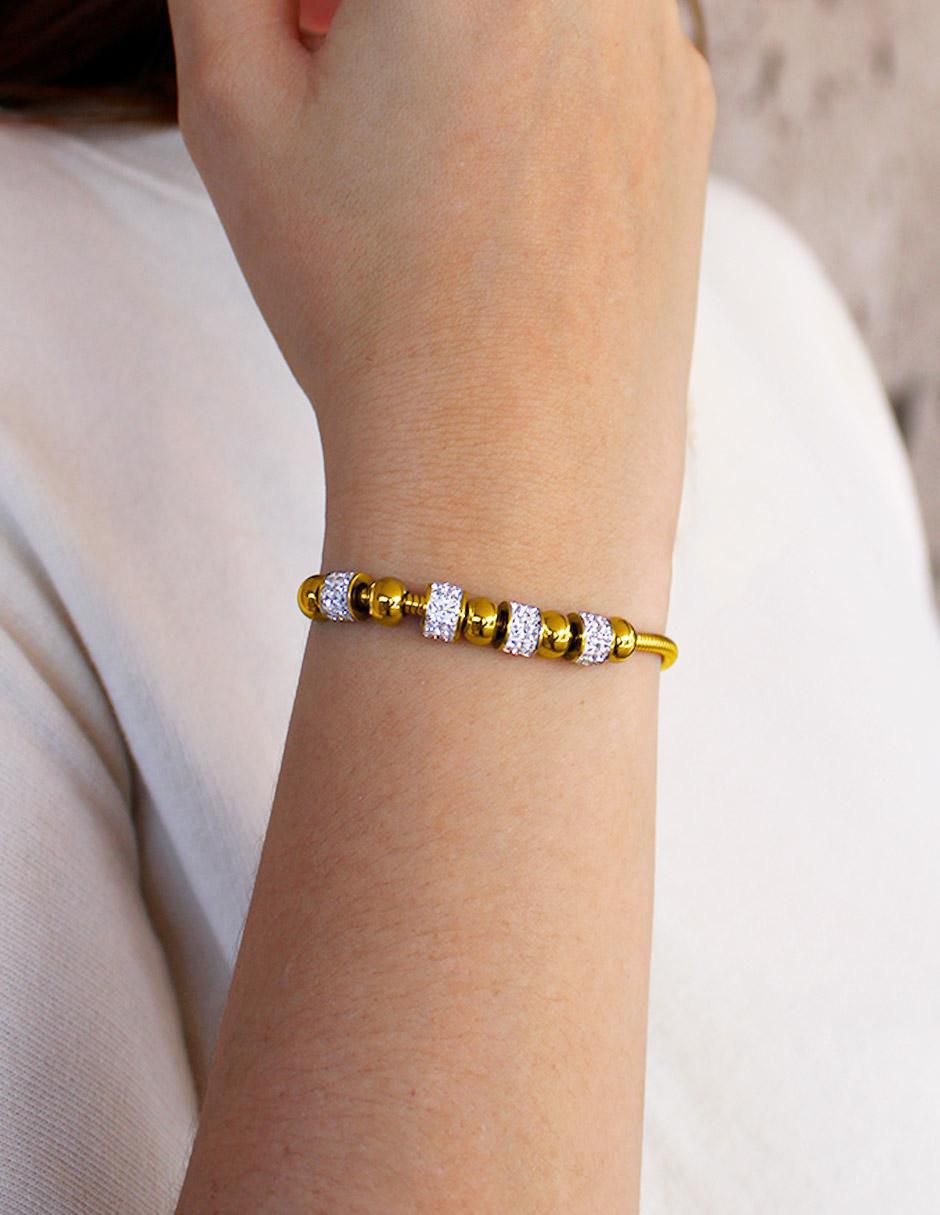 Pulsera con zirconia acabado lustre 5