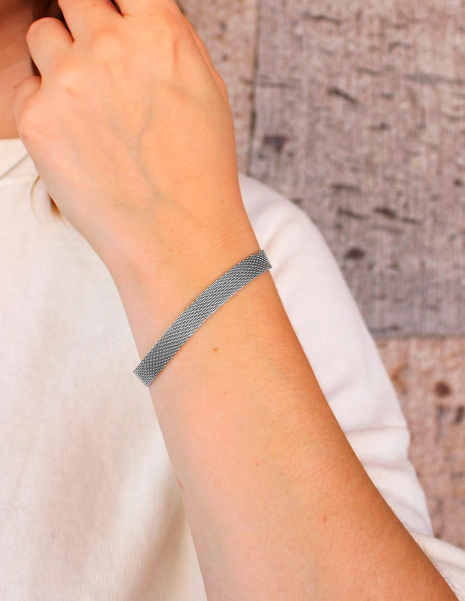 Pulsera con zirconia acabado lustre 4