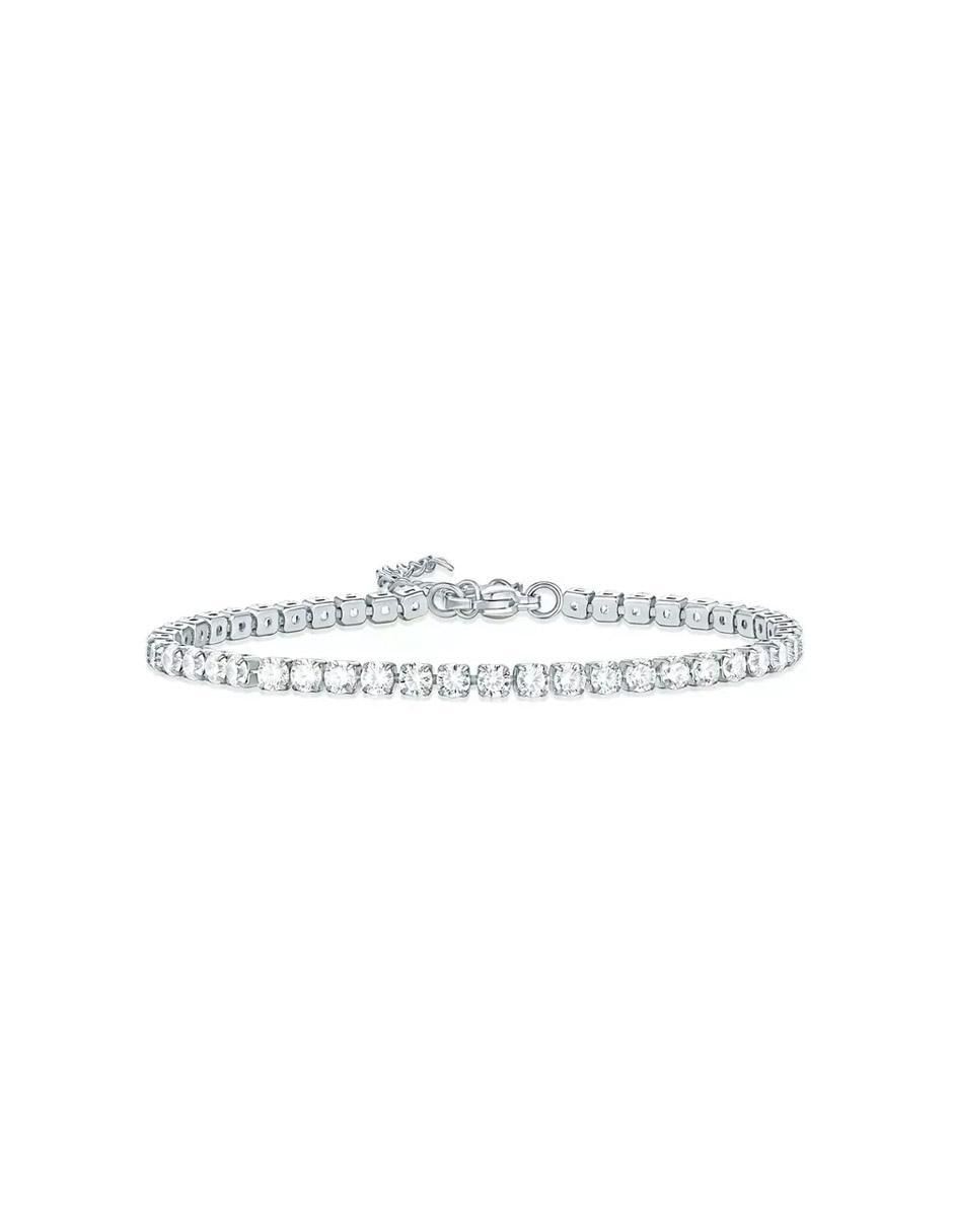 Pulsera con zirconia acabado lustre