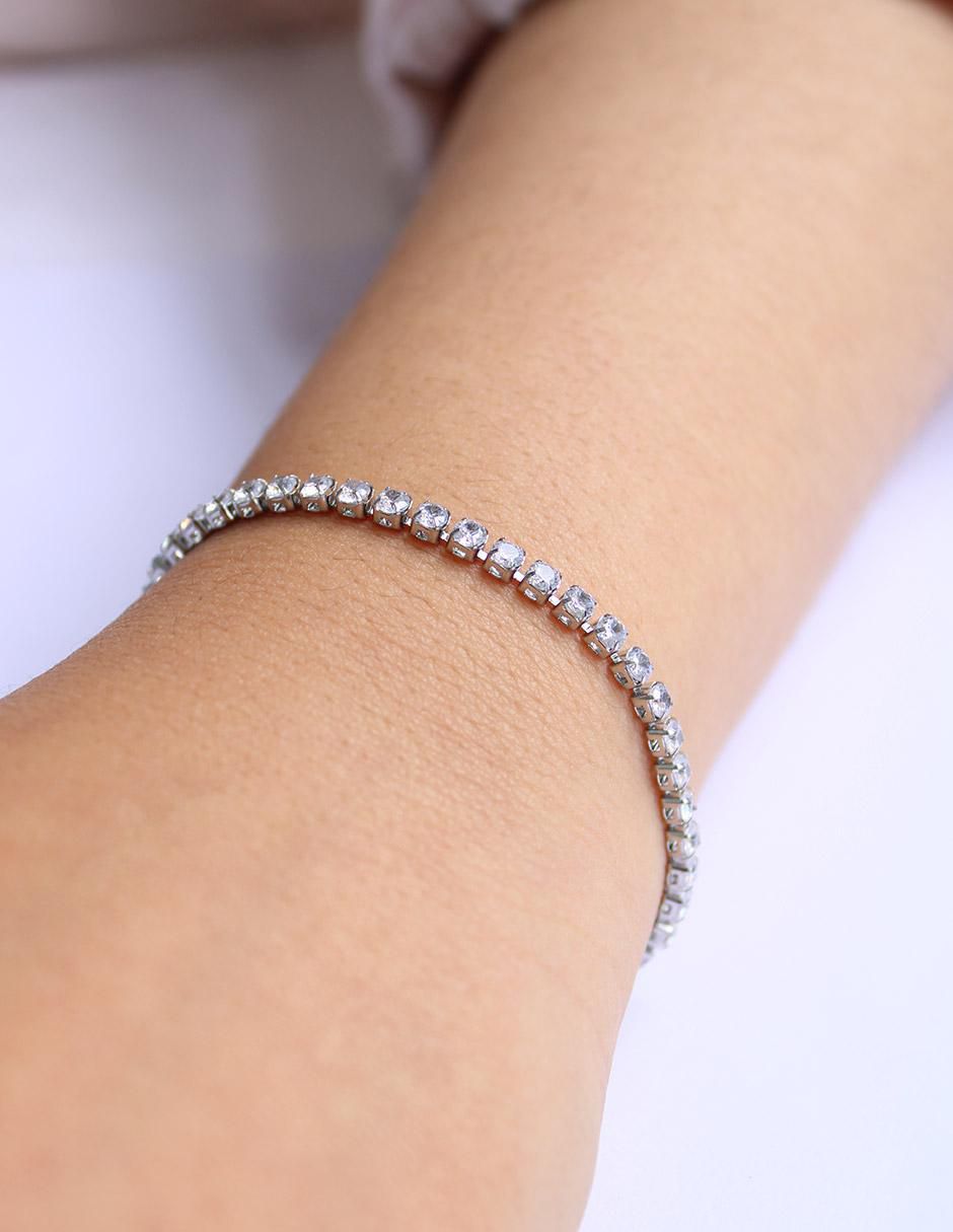 Pulsera con zirconia acabado lustre 3