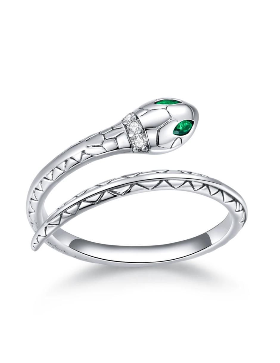 Anillo de serpiente Nature P 925 de plata brillante Anillo de serpiente Nature P 925 de plata brillante