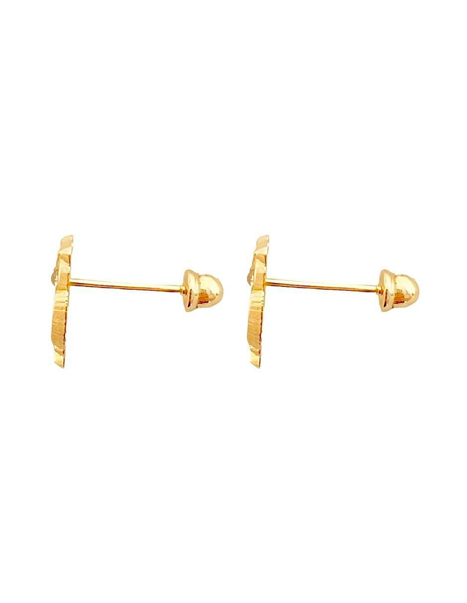 Broqueles de oro con acabado texturizado 5