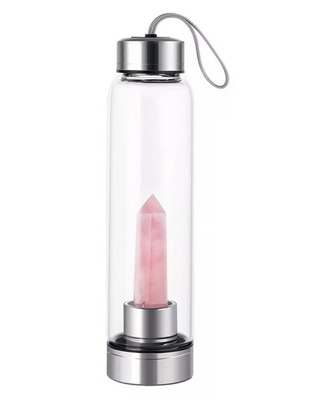 Botella de agua Genérica de vidrio con tapa rosca 540 ml