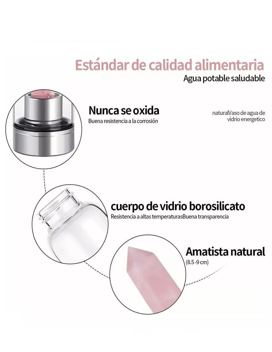 Botella de agua Genérica de vidrio con tapa rosca 540 ml