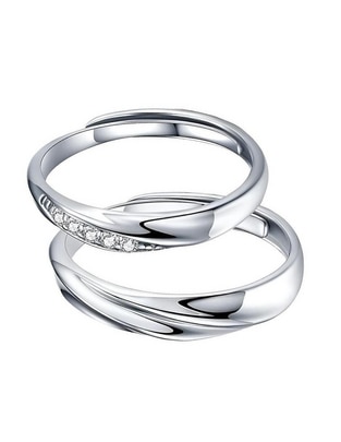Set anillo P 925 de plata piedra lunar brillante Set anillo P 925 de plata piedra lunar brillante