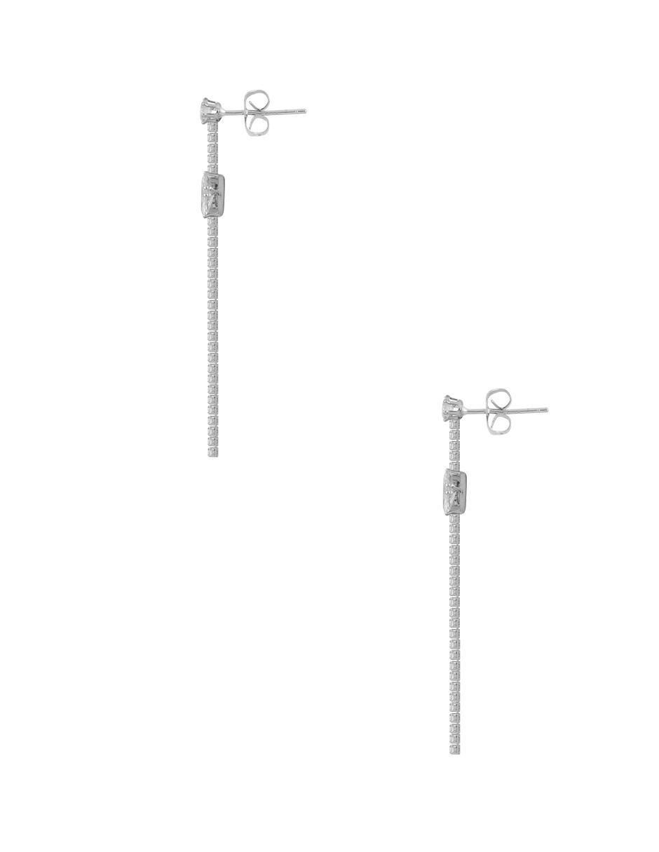 Aretes con acabado baño de rodio 3