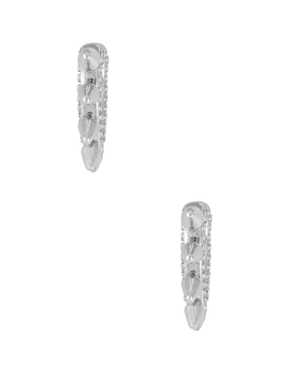 Aretes con acabado baño de rodio 3