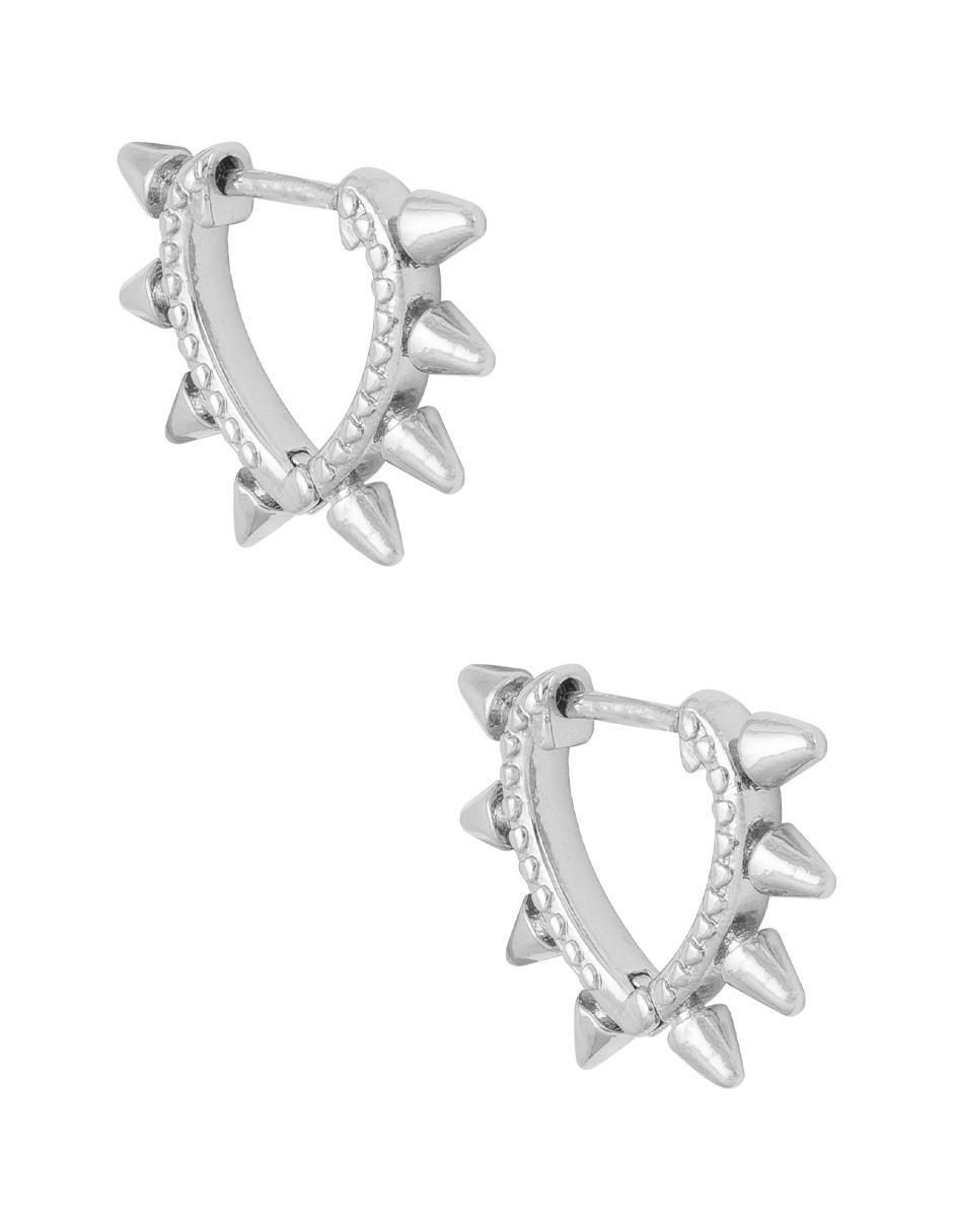 Aretes con acabado baño de rodio 4