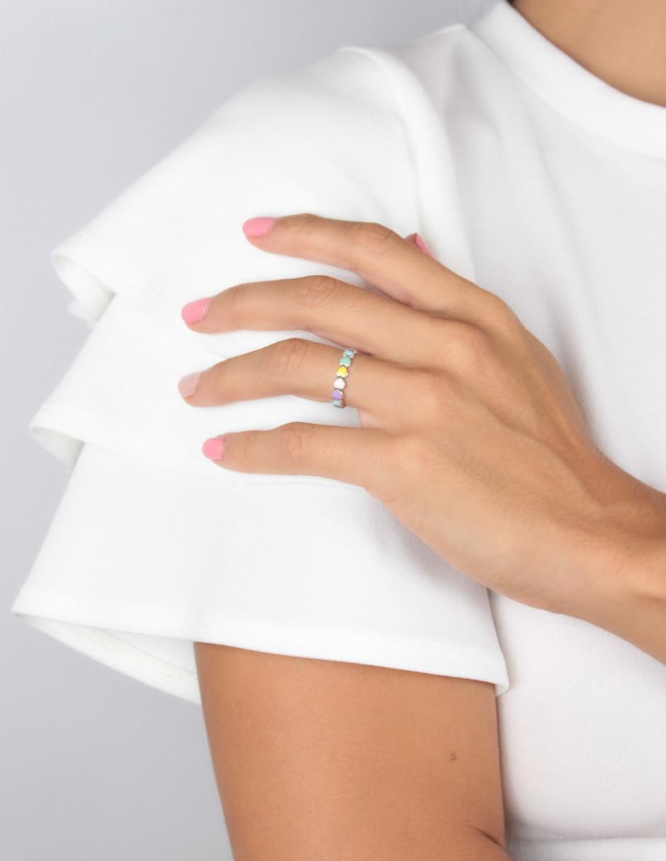 Anillo de corazón Beauty de plata brillante