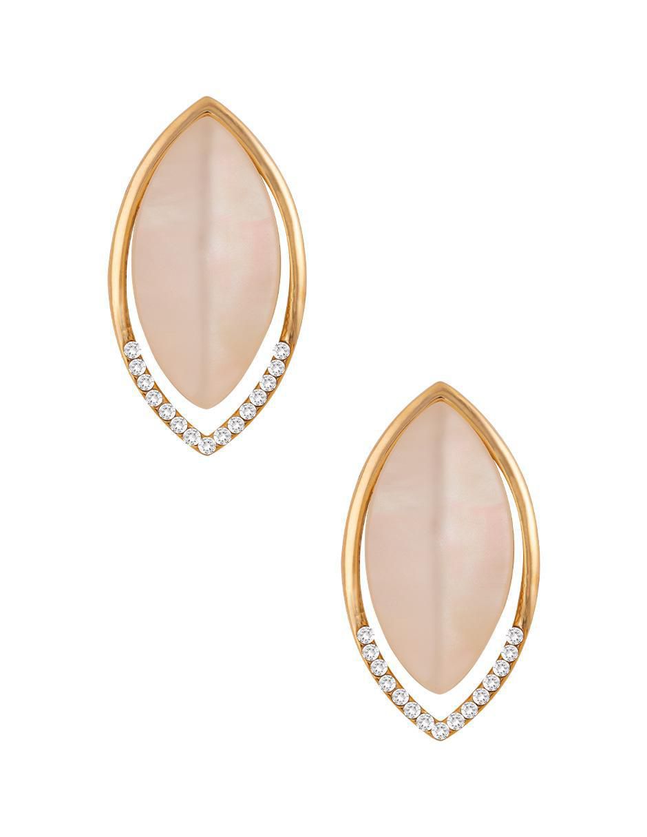 Aretes ovalados con acabado pavé Aretes ovalados con acabado pavé