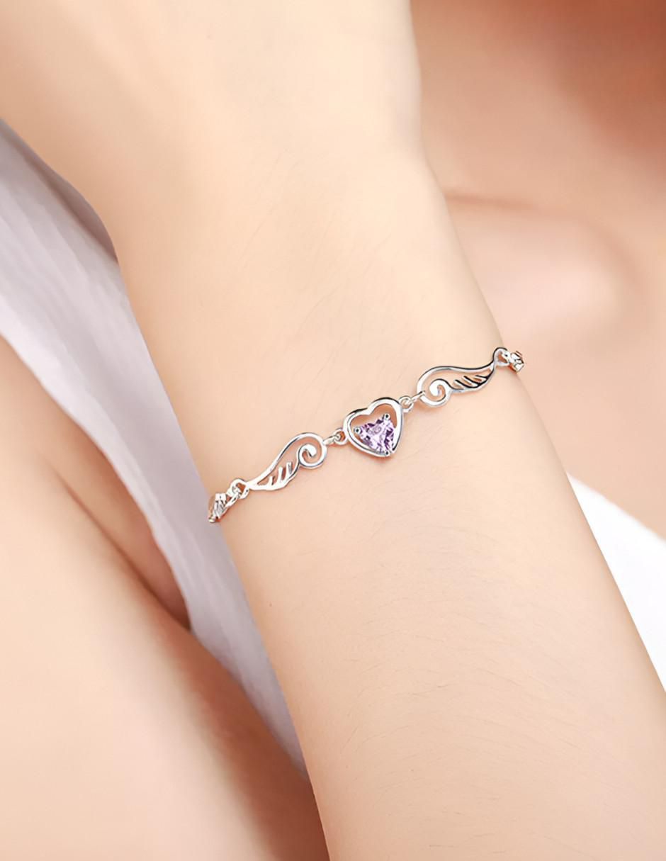 Pulsera de plata P 925 con acabado pavé