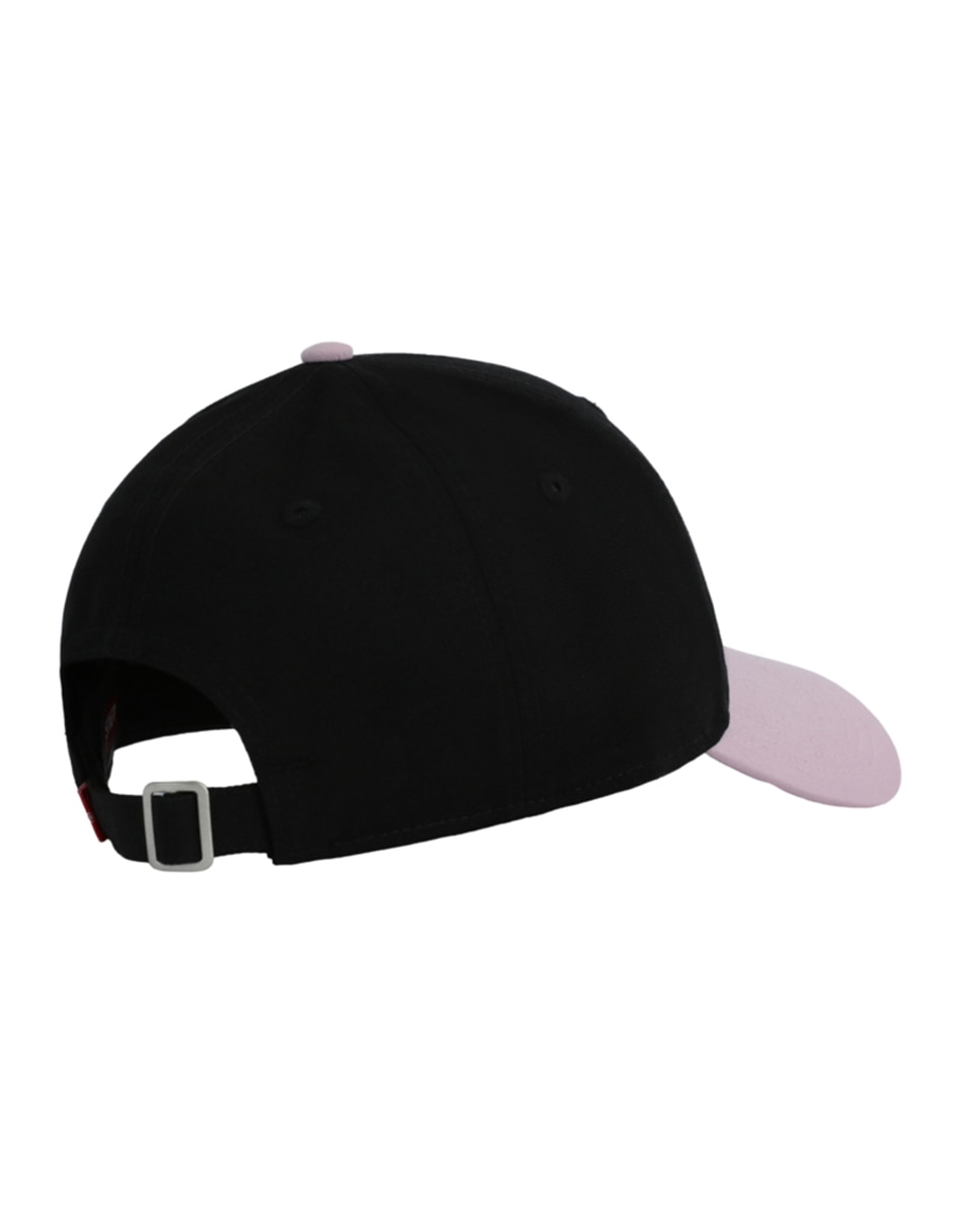Gorra con visera curva hebilla para mujer