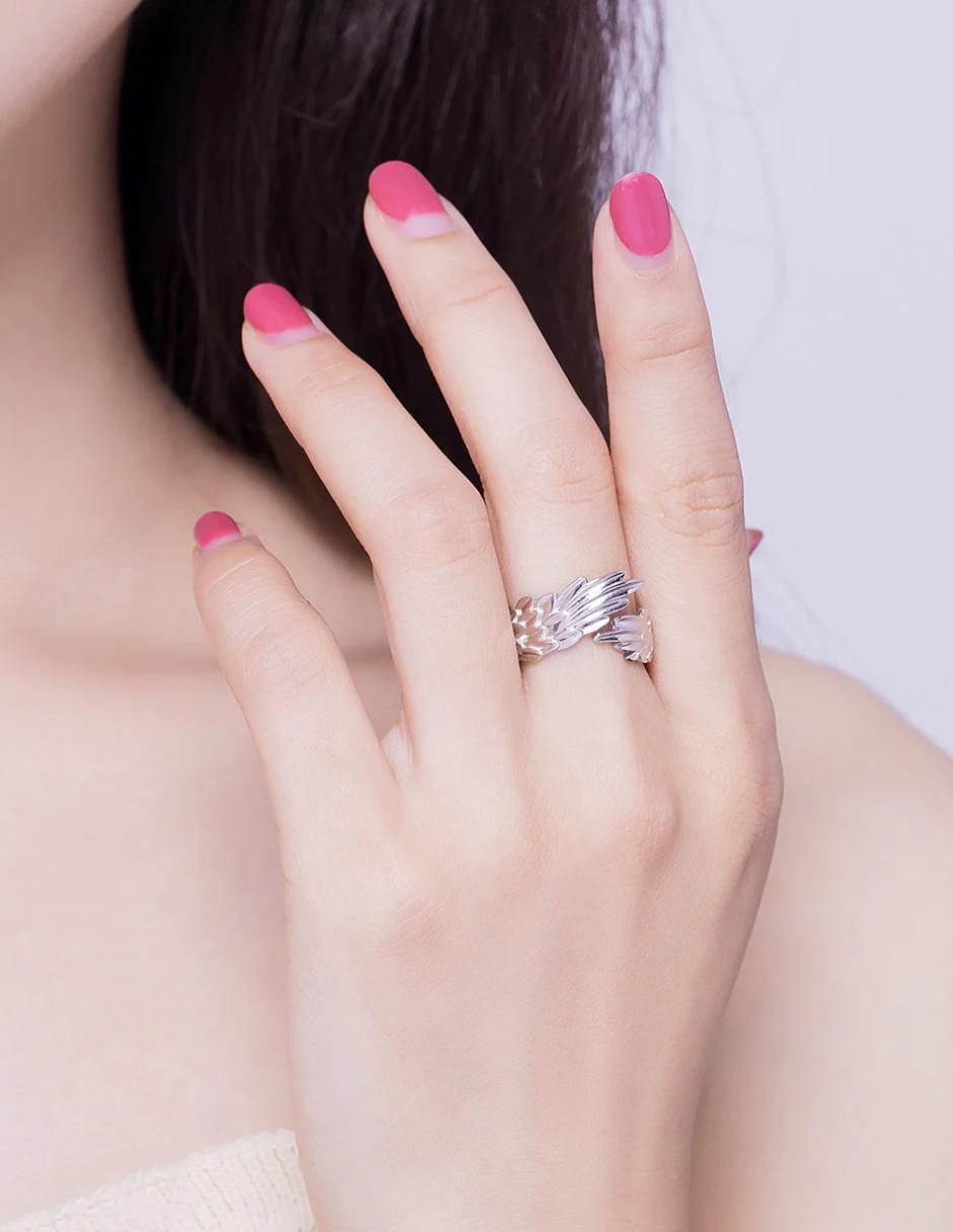 Anillo de ángel Beauty P 925 de plata brillante