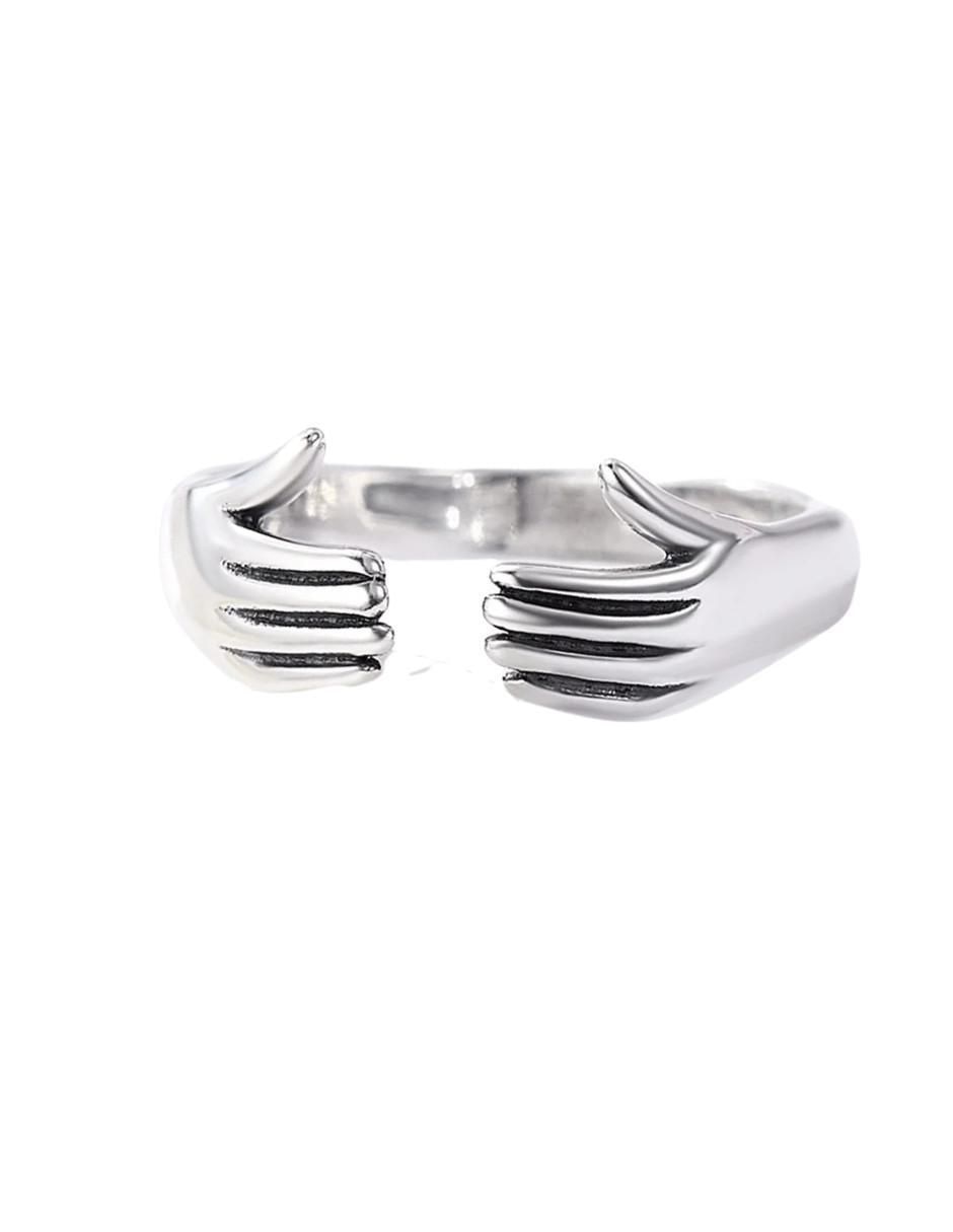 Anillo de mano Beauty P 925 de plata brillante