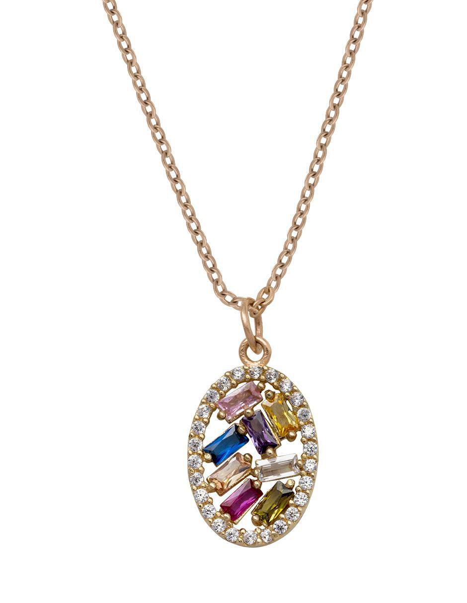 Collar ovalado de oro 10 K