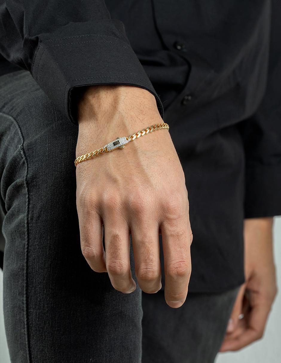 Pulsera de oro con zirconia 10 K 2