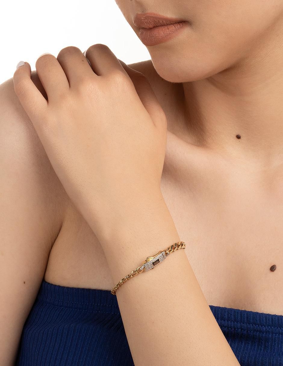 Pulsera de oro con zirconia 10 K 3