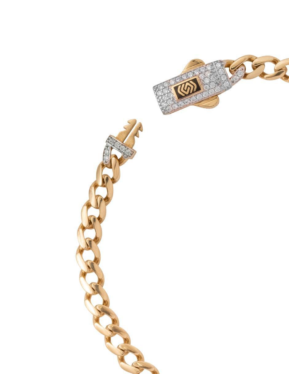 Pulsera de oro con zirconia 10 K 4