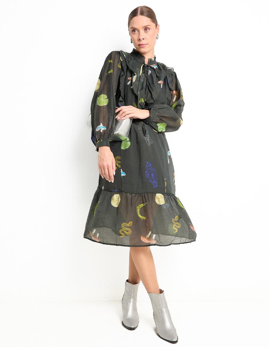 Vestido a la rodilla casual para mujer