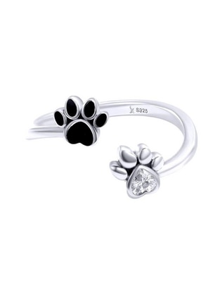Anillo de perro Pets P 925 de plata circonita brillante