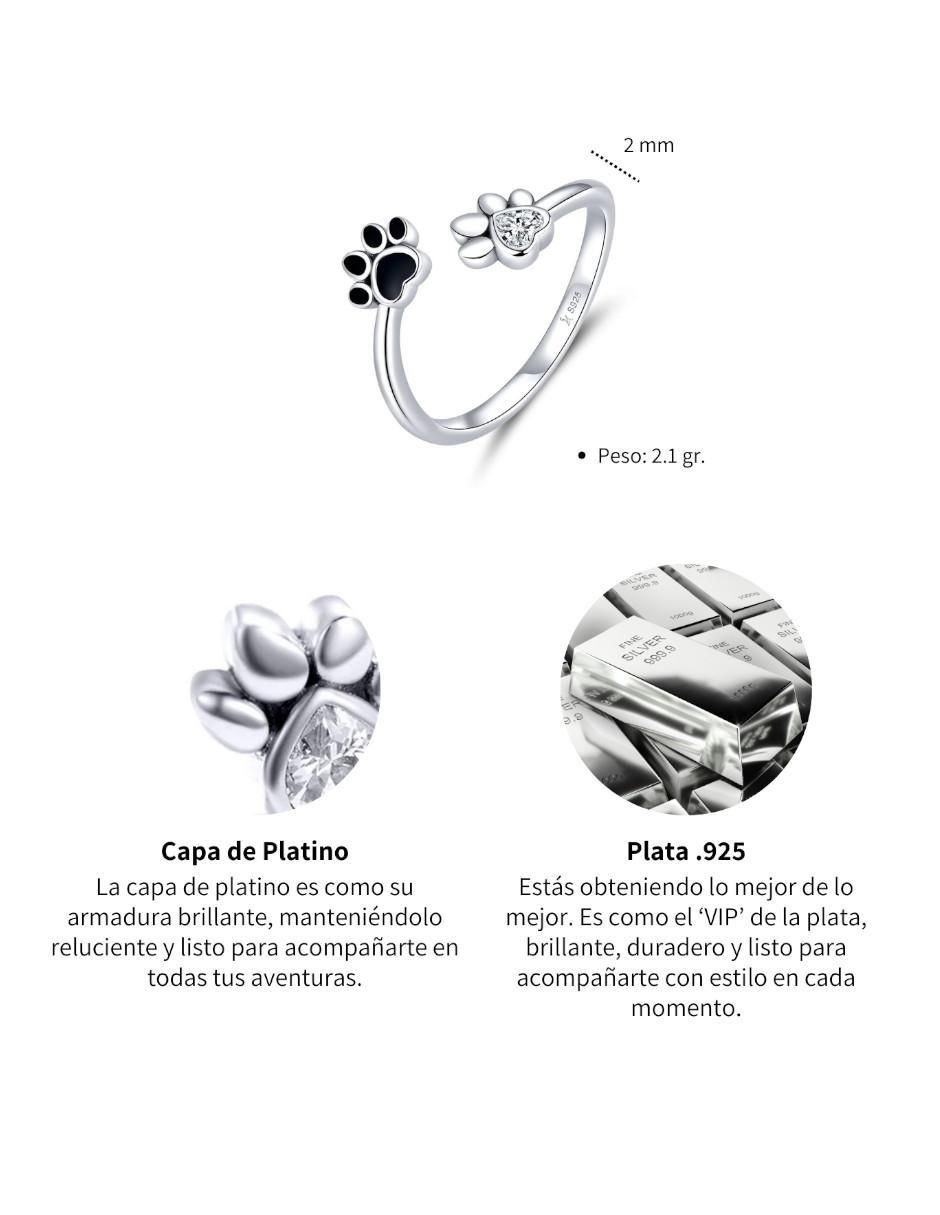 Anillo de perro Pets P 925 de plata circonita brillante