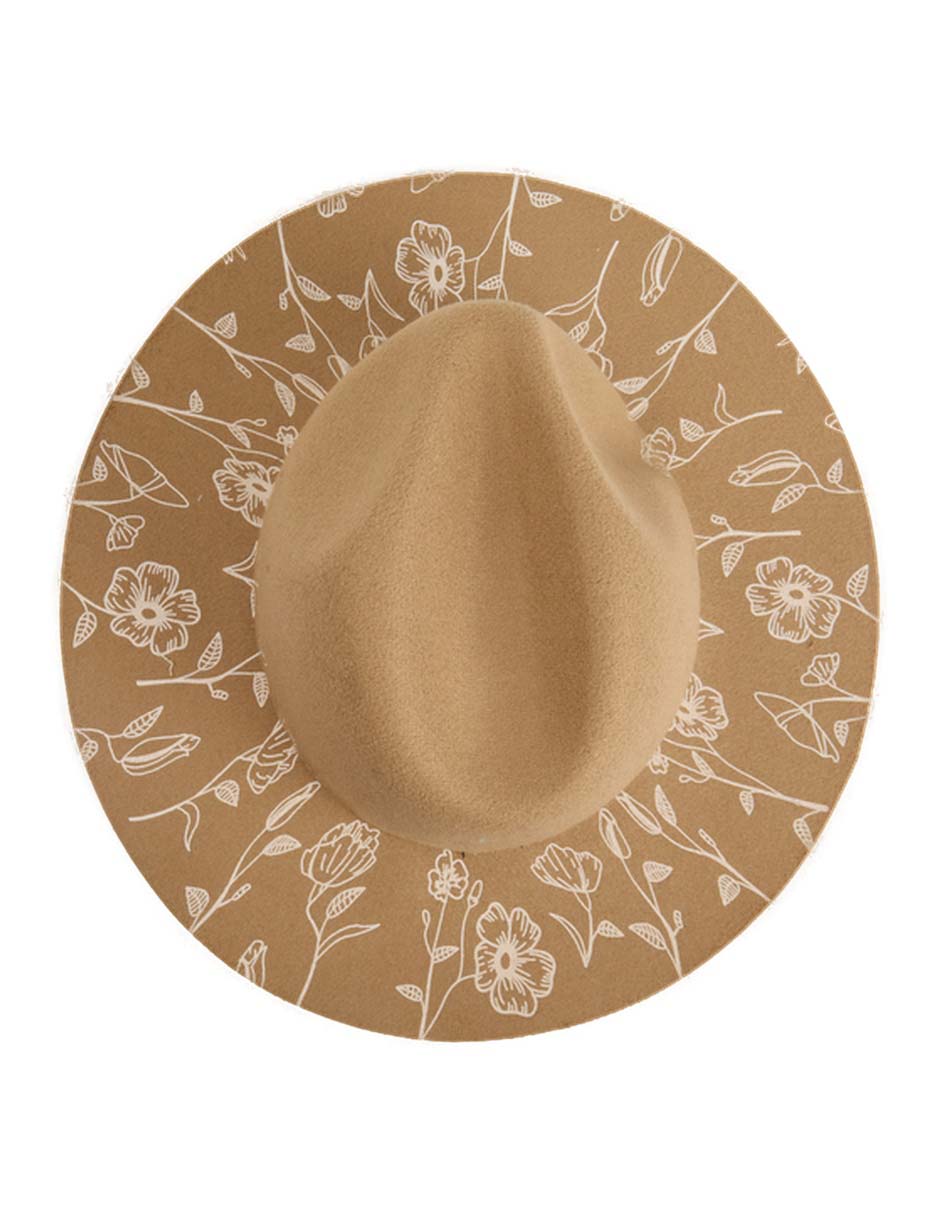 Sombrero ala mediana estampado floral Sombrero ala mediana estampado floral