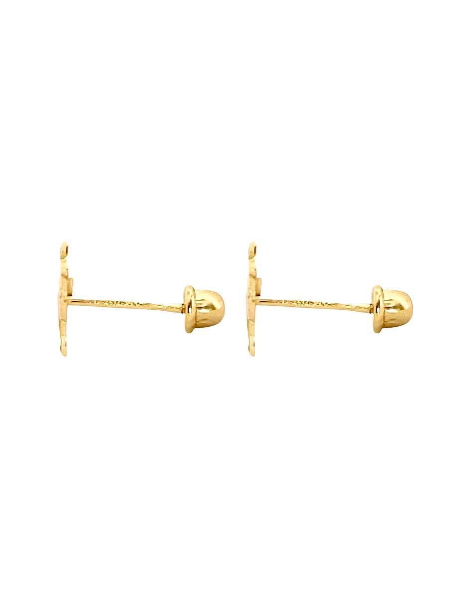 Broqueles de cereza de oro 14 K con acabado esmaltado 5
