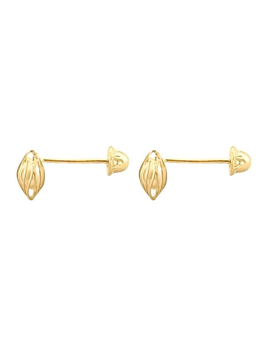 Broqueles de concha de oro 14 K perla 3